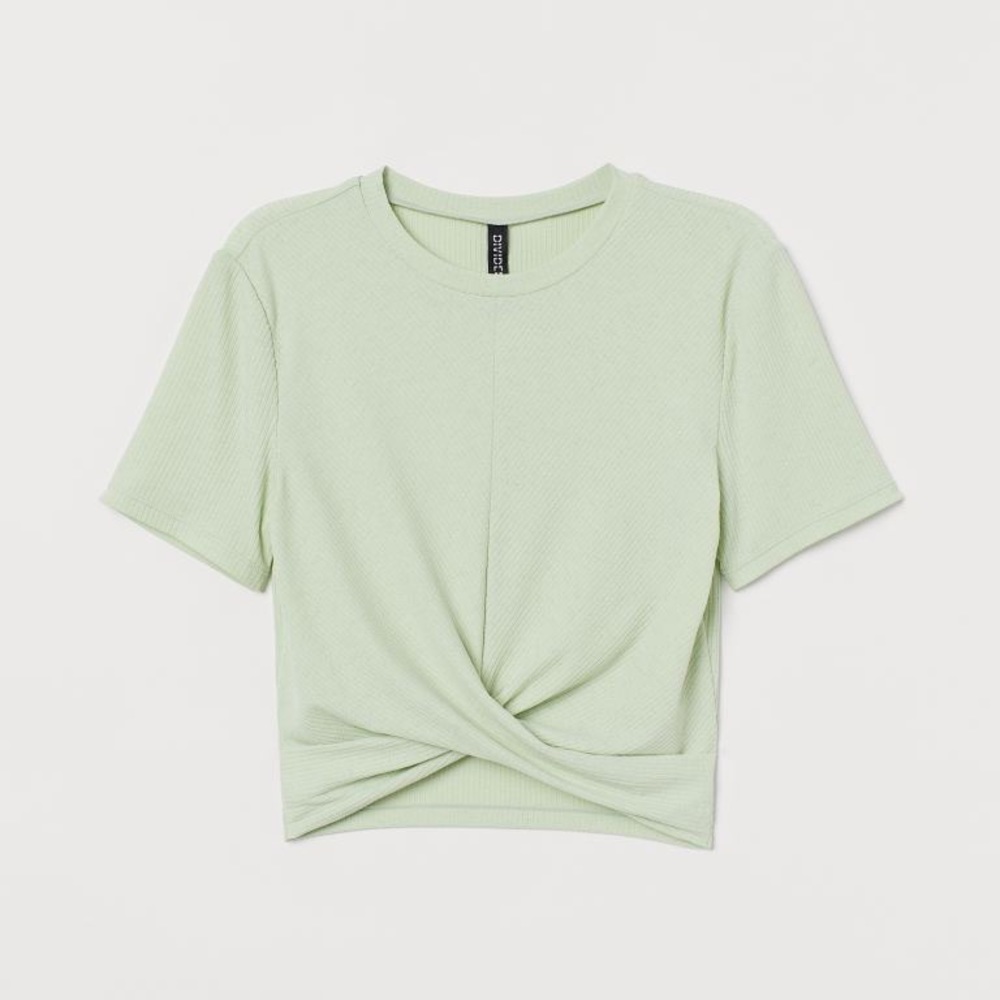 twisted ribbed crop top